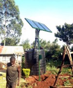 A SunCulture AgroSolar irrigation kit installation in Limuru, Kenya.