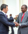 Is the Italy-Africa relationship taking off? Italian Prime Minister Matteo Renzi meeting with Kenyan President Uhuru Kenyatta on his second trip to Africa.