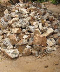 A heap of barytes at Faya, Plateau State A heap of barytes at Faya, Plateau State