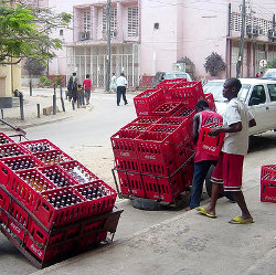 A Coca-Cola manual distribution centre in Dar es Salaam, Tanzania A Coca-Cola manual distribution centre in Dar es Salaam, Tanzania
