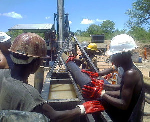 Drilling activities at Riversdale's Benga Project in Mozambique. Drilling activities at Riversdale's Benga coal project in Mozambique.