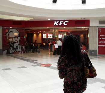 KFC's restaurant at The Palms shopping centre in Lagos, Nigeria KFC's restaurant at The Palms shopping centre in Lagos, Nigeria