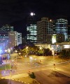 Asset management firms attracted to the Cape Town lifestyle Cape Town's central business district at night.