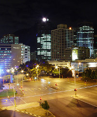Cape Town's central business district at night. Cape Town's central business district at night.