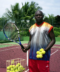 Antoine is a tennis instructor in Libreville, Gabon. Photo: Philippe Sibelly Antoine is a tennis instructor in Libreville, Gabon. Photo: Philippe Sibelly