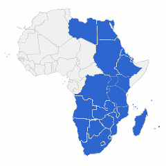 The entire area in blue will be part of the proposed new free trade region. The entire area in blue will be part of the proposed new free trade region.