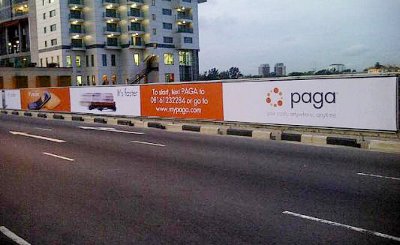 A Paga advertisement in Lagos, Nigeria. A Paga advertisement in Lagos, Nigeria.