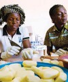 Shea butter nourishes opportunities for African women Women packing soap made from shea butter at a processing unit run by the Nununa Federation of Shea Producers in Burkina Faso. Photo: Roel Burgler/Hollandse Hoogte/Redux