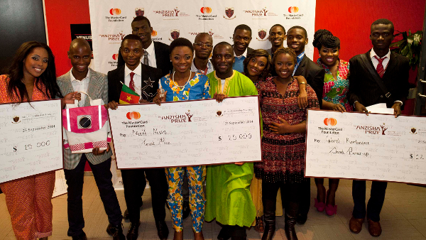 The 2014 Anzisha Prize finalists and winners, with