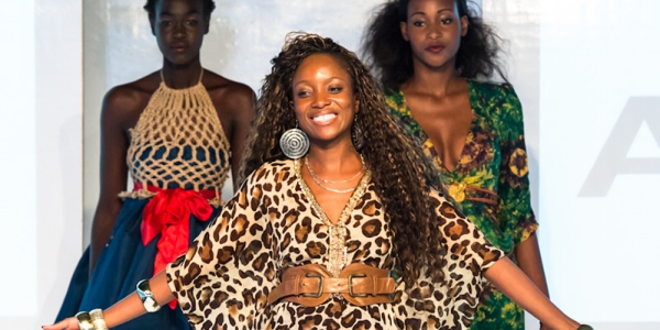 Malawian fashion designer Lilly Alfonso at Africa Fashion Week London 2012.