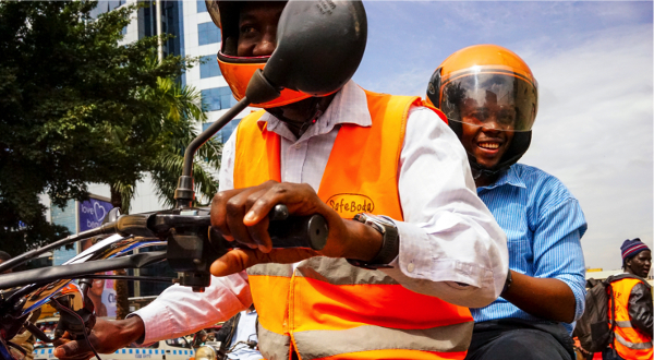 SafeBoda connects customers with drivers that have been trained in road safety, customer service, motorbike maintenance and first aid through a partnership with the Ugandan Red Cross.