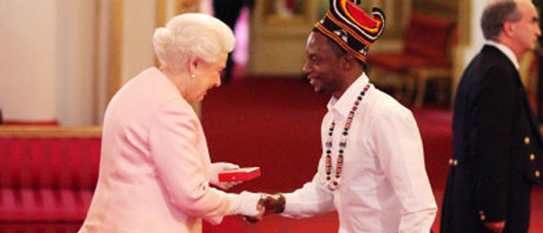 Alain Nteff meets Queen Elizabeth II and is awarded the first ever