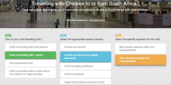 Drive South Africa has recently introduced a mobile and web app to help travellers navigate South Africa’s new child visa regulations.