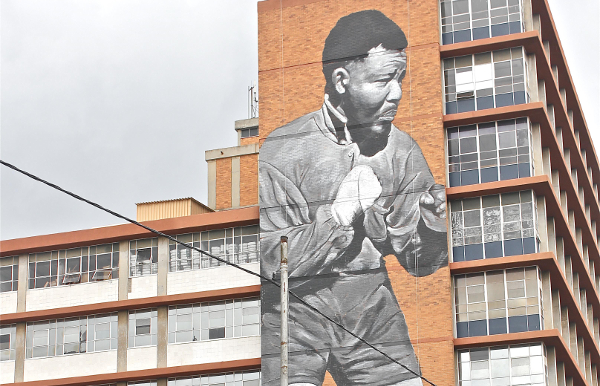 __I am because we are __Mandela tribute mural 2014