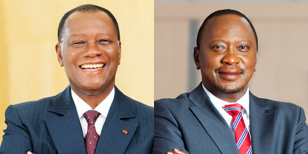 Alassane Ouattara, President of the Republic of Côte d’Ivoire and Uhuru Kenyatta, President of the Republic of Kenya