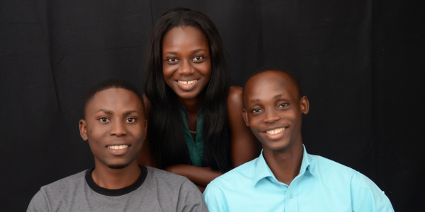 From left to right: Yannick Kabu Bosomprah, Victoria Acheampong and Hayford Brako are the founders of MedRX in Accra and recently won the MTN Entrepreneurship Challenge.