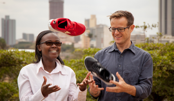 Enda Athletic co-founders Navalayo Osembo-Ombati (left) and Weldon Kennedy (right)