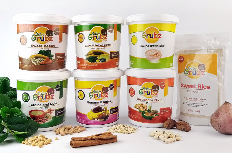 A selection of Baby Grubz products.